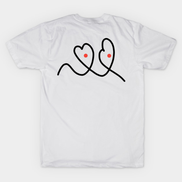 Cute And Funny Hearts With Eyes Drawing by BlackMeme94