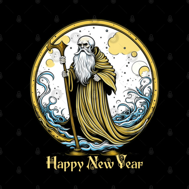 Vintage Father Time New Year by HolidayBug