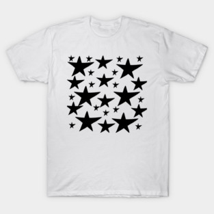 Black stars pattern T-Shirt