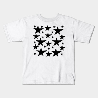 Black stars pattern Kids T-Shirt