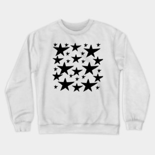 Black stars pattern Crewneck Sweatshirt