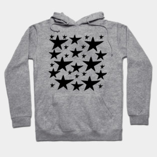 Black stars pattern Hoodie