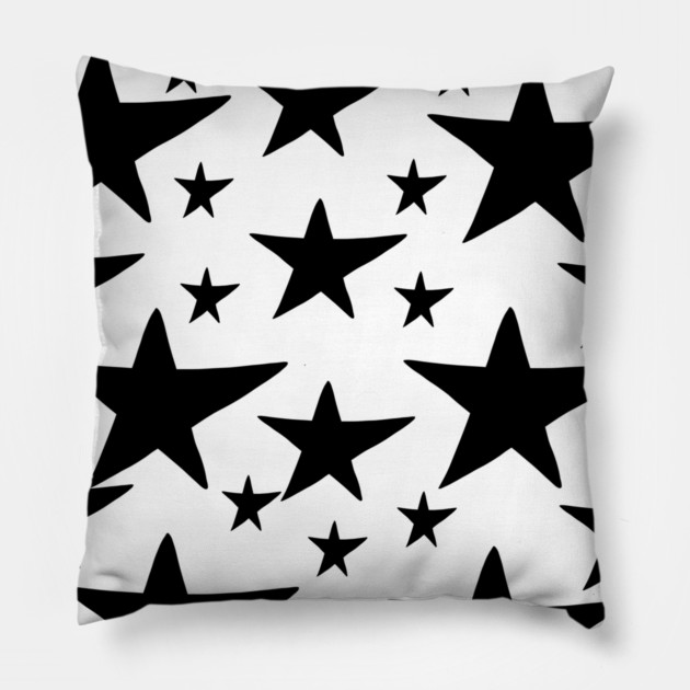 Black stars pattern Pillow by BlackMeme94