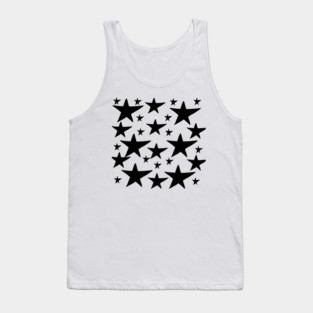 Black stars pattern Tank Top