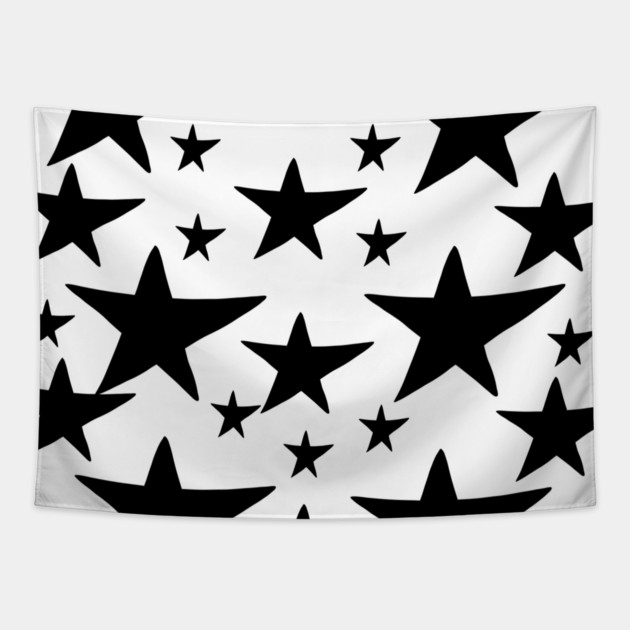 Black stars pattern Tapestry by BlackMeme94