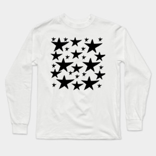 Black stars pattern Long Sleeve T-Shirt