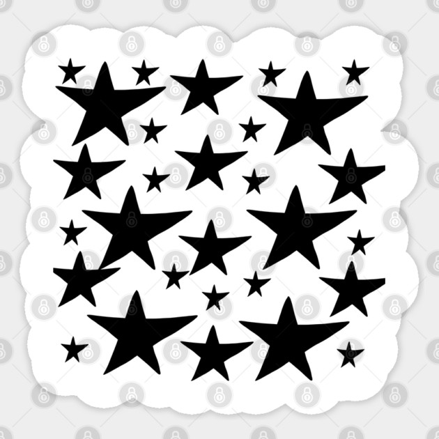 Black stars pattern Sticker by BlackMeme94