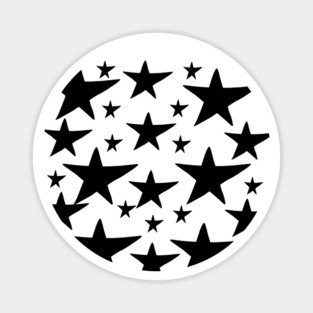Black stars pattern Magnet