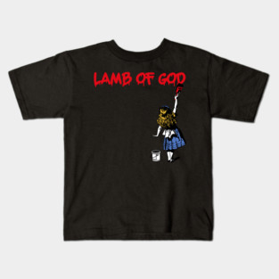 lamb red girl Kids T-Shirt