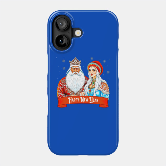 Ded Moroz and Snow Maiden Phone Case by HolidayBug