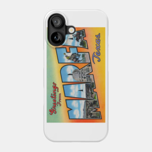 Greetings from Marfa, Texas - Vintage Large Letter Postcard Phone Case