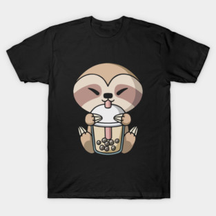 Boba Milk Tea Sloth T-Shirt