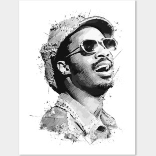 Young Stevie Wonder  in Abstract Art Posters and Art