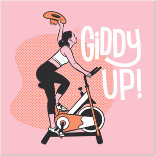 Spin Class Cowgirl Posters and Art