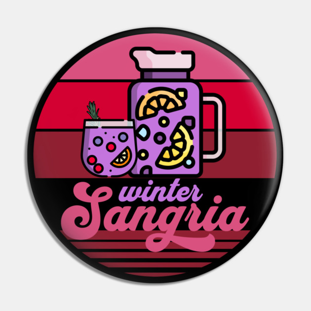 Retro Sunset Winter Sangria Pin by HolidayBug