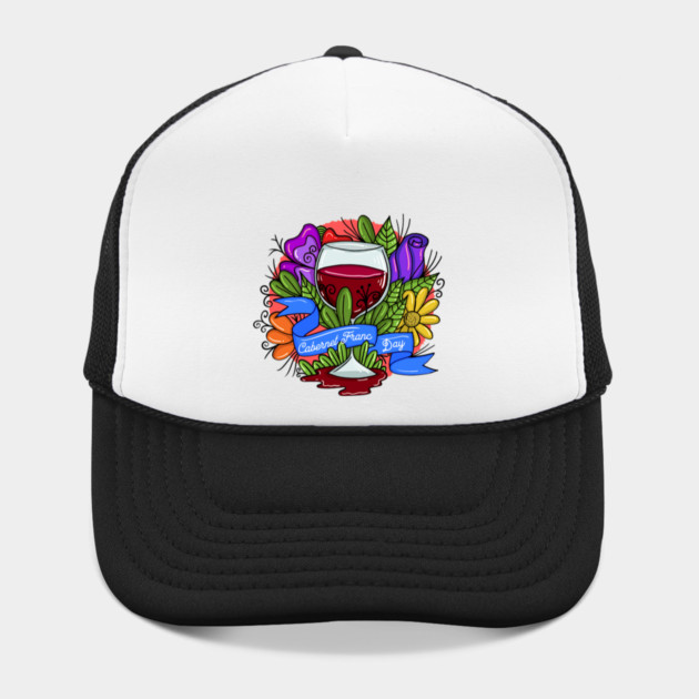 Retro Cabernet Franc Day, floral arsty wine by HolidayBug