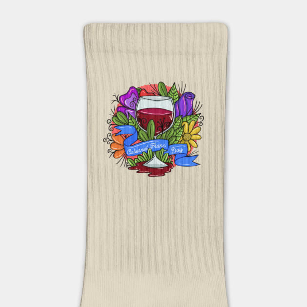 Retro Cabernet Franc Day, floral arsty wine by HolidayBug