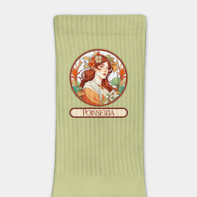 Art Nouveau Poinsettia Woman by HolidayBug