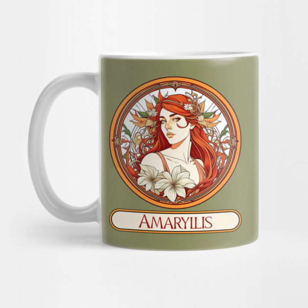Art Nouveau Amaryllis Woman by HolidayBug