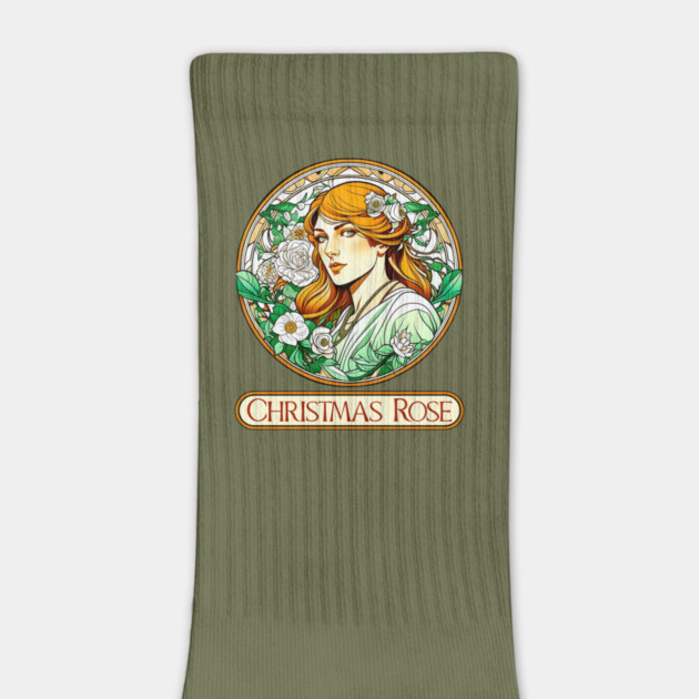 Art Nouveau Christmas Rose Woman by HolidayBug