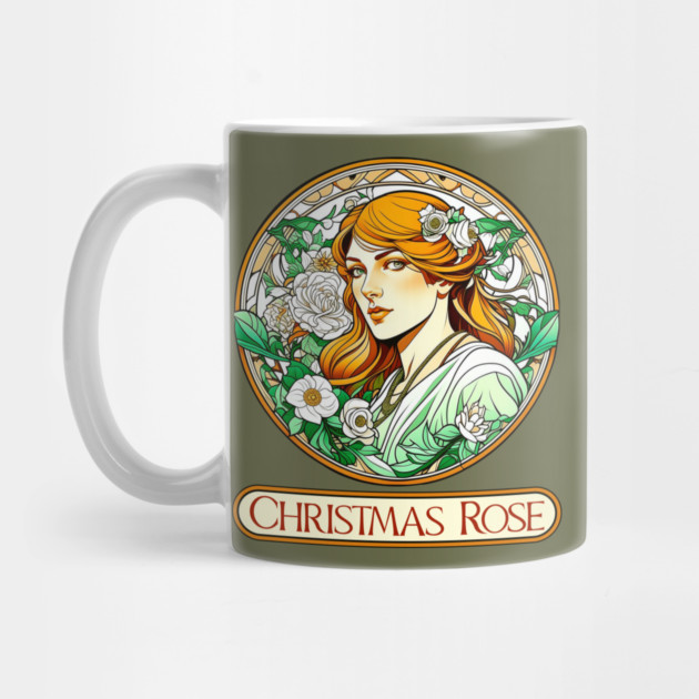 Art Nouveau Christmas Rose Woman by HolidayBug