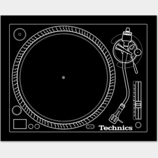 90s Technics Turntable Posters and Art