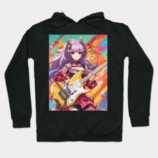 Bass Guitar Anime Hoodie