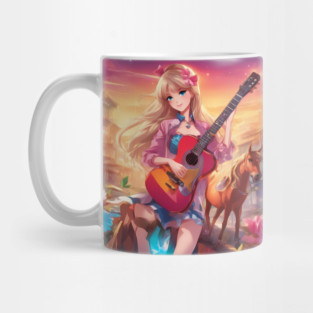 Guitar Cowboy Horse Mug