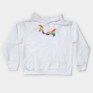 Two Rainbow guppy Kids Hoodie