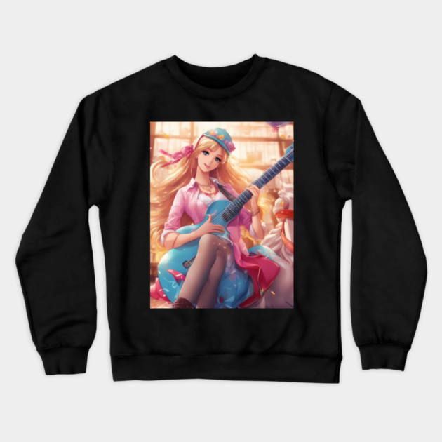 Music is Life Crewneck Sweatshirt by animegirlnft