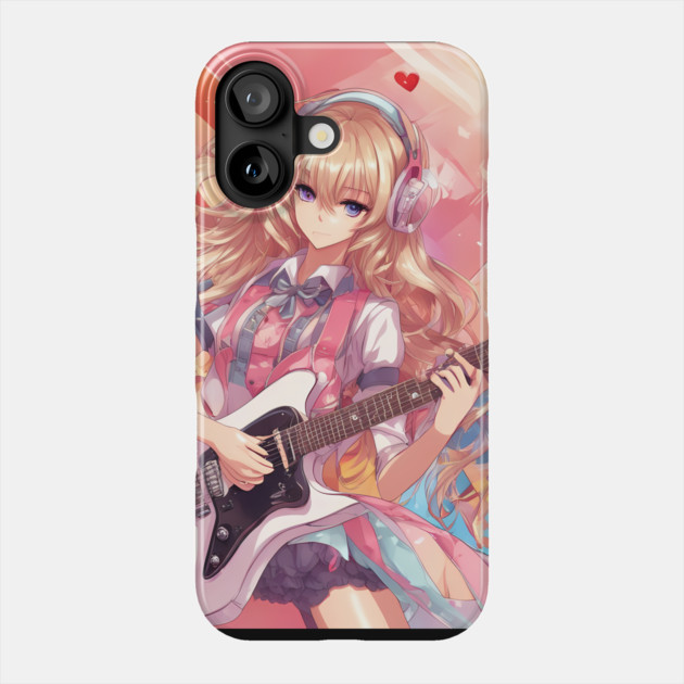 Vintage Artistic Guitar Phone Case by animegirlnft