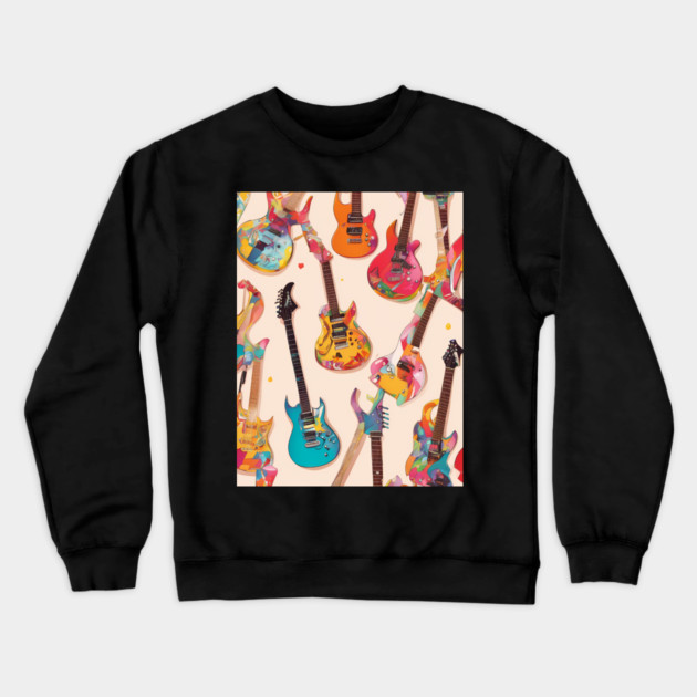 Producer Guitar Gift Crewneck Sweatshirt by animegirlnft
