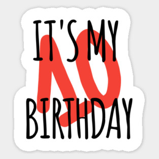 It's My 10th Birthday Sticker