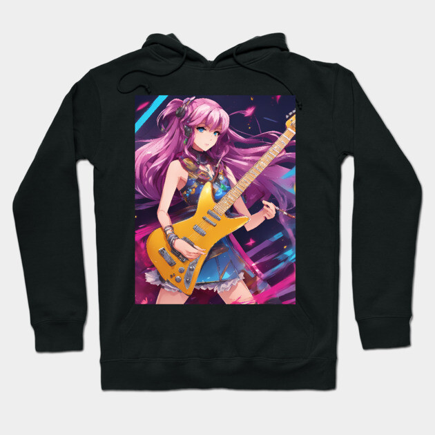 Hit Potential Guitar Waifu Hoodie by animegirlnft