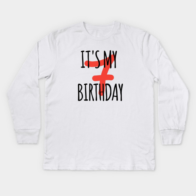 It's My 7th Birthday Kids Long Sleeve T-Shirt by BlackMeme94