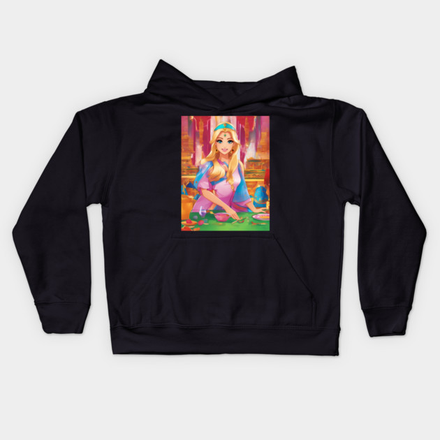 Indian culture Kids Hoodie by animegirlnft