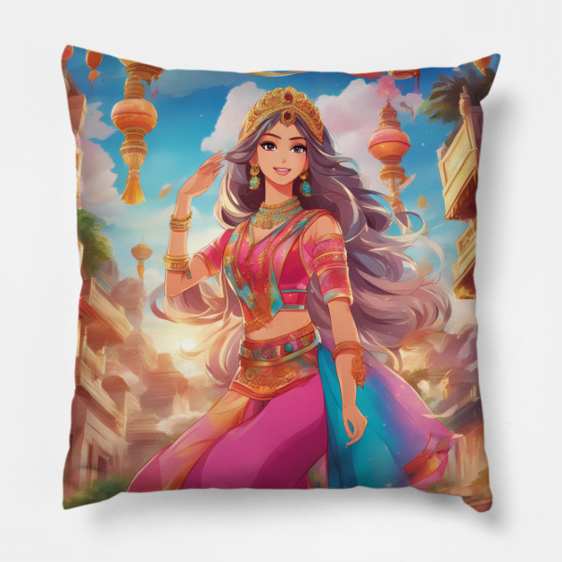 glory  in Sanskrit Pillow by animegirlnft
