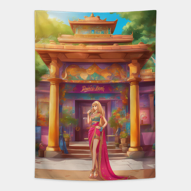 Certainly Anime Mahima Tapestry by animegirlnft