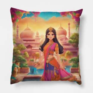 Indian lady themed Pillow