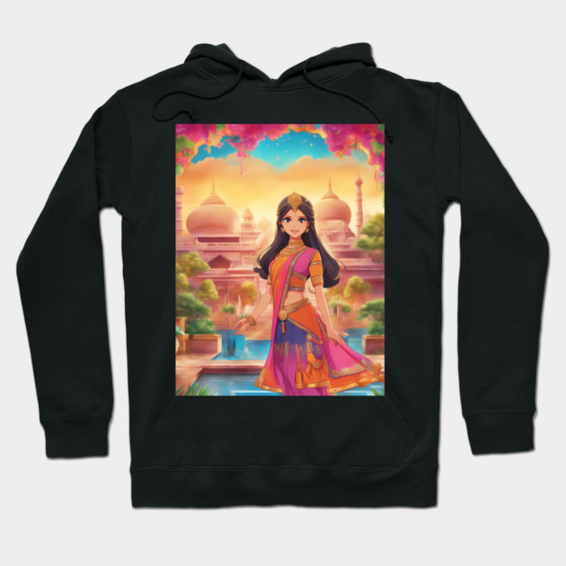 Indian lady themed Hoodie by animegirlnft