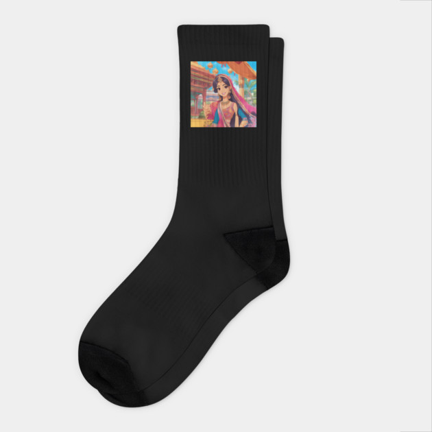 Indian collection of stylish Socks by animegirlnft