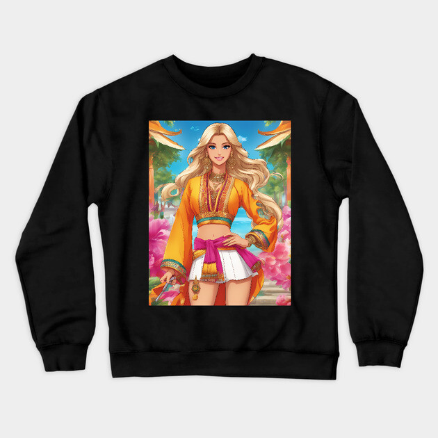 Paradise Adventure Crewneck Sweatshirt by animegirlnft