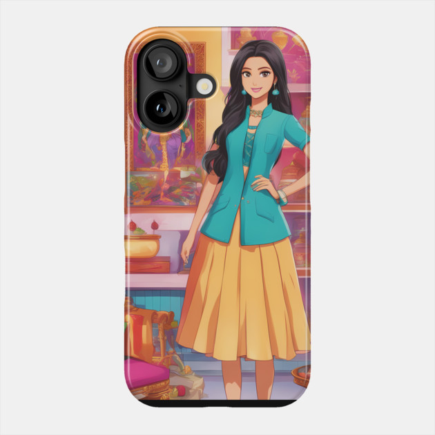 India and synthwave Phone Case by animegirlnft