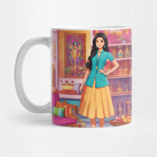 India and synthwave Mug