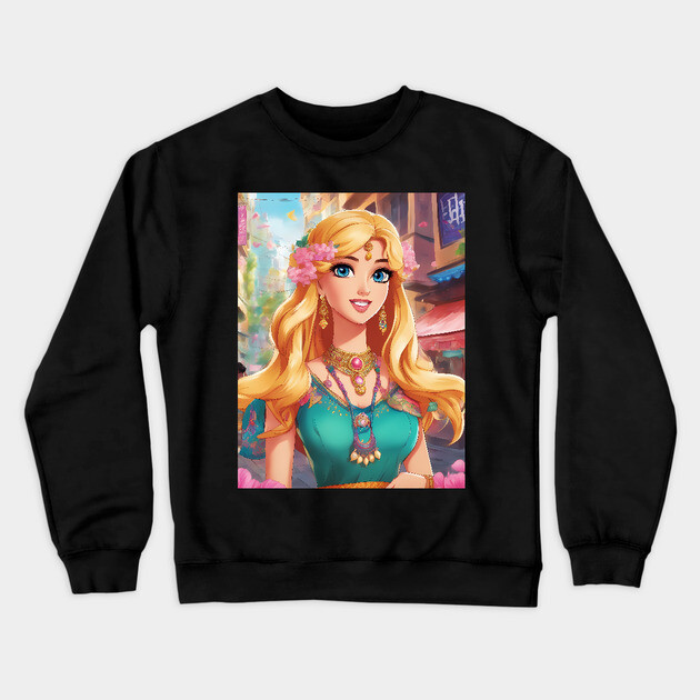 Diversity Sunday Shoping Crewneck Sweatshirt by animegirlnft