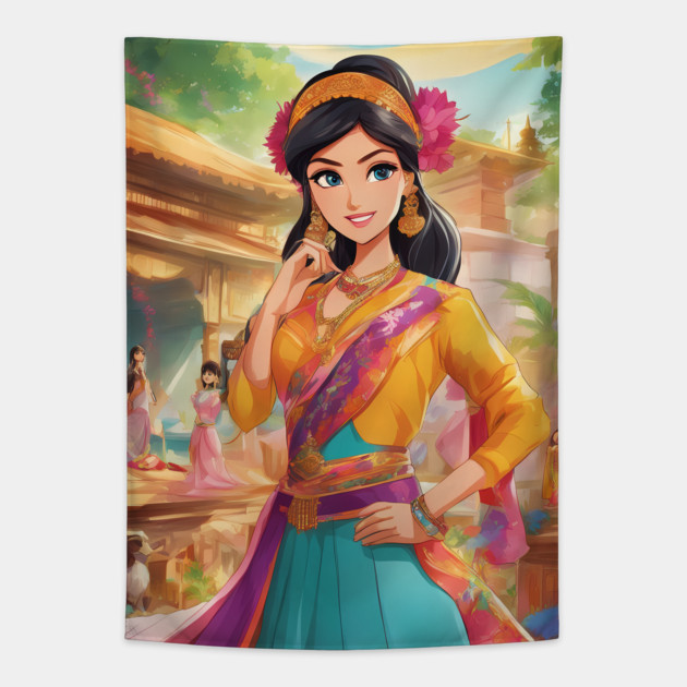 essence of your stylist  design Tapestry by animegirlnft