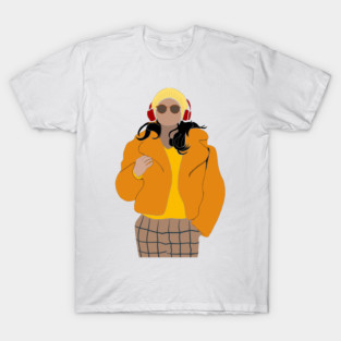 Only Murders In The Building, Mabel Mora Yellow Fur Coat & Red Beats Fan Art T-Shirt