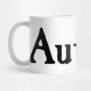 Author. black text Mug