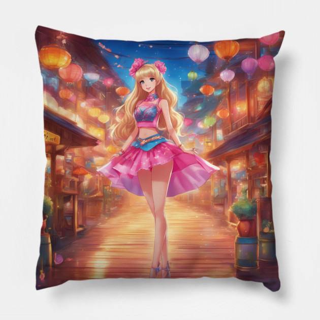 Tropical Tempest Pillow by animegirlnft