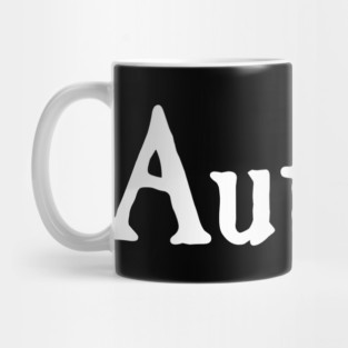 Author. white text Mug